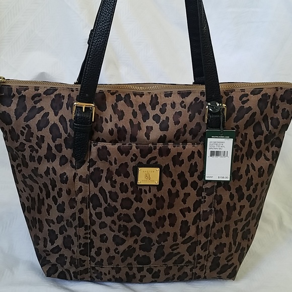 Ralph Lauren Handbags - NWT Ralph Lauren Duffield leopard print tote